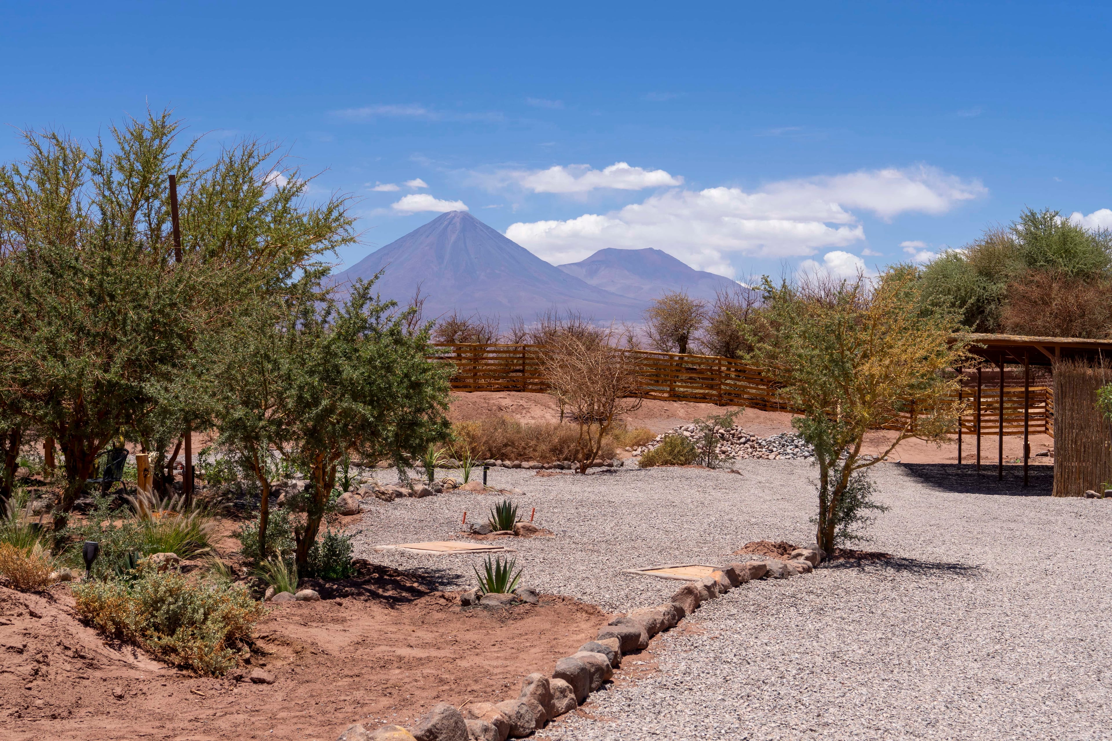 Panoramic view of Licancabur volcano